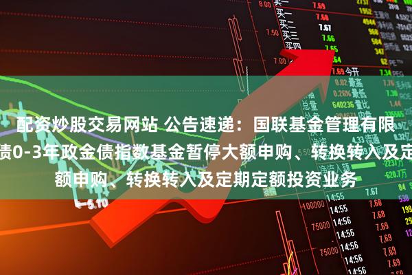 配资炒股交易网站 公告速递：国联基金管理有限公司关于国联中债0-3年政金债指数基金暂停大额申购、转换转入及定期定额投资业务